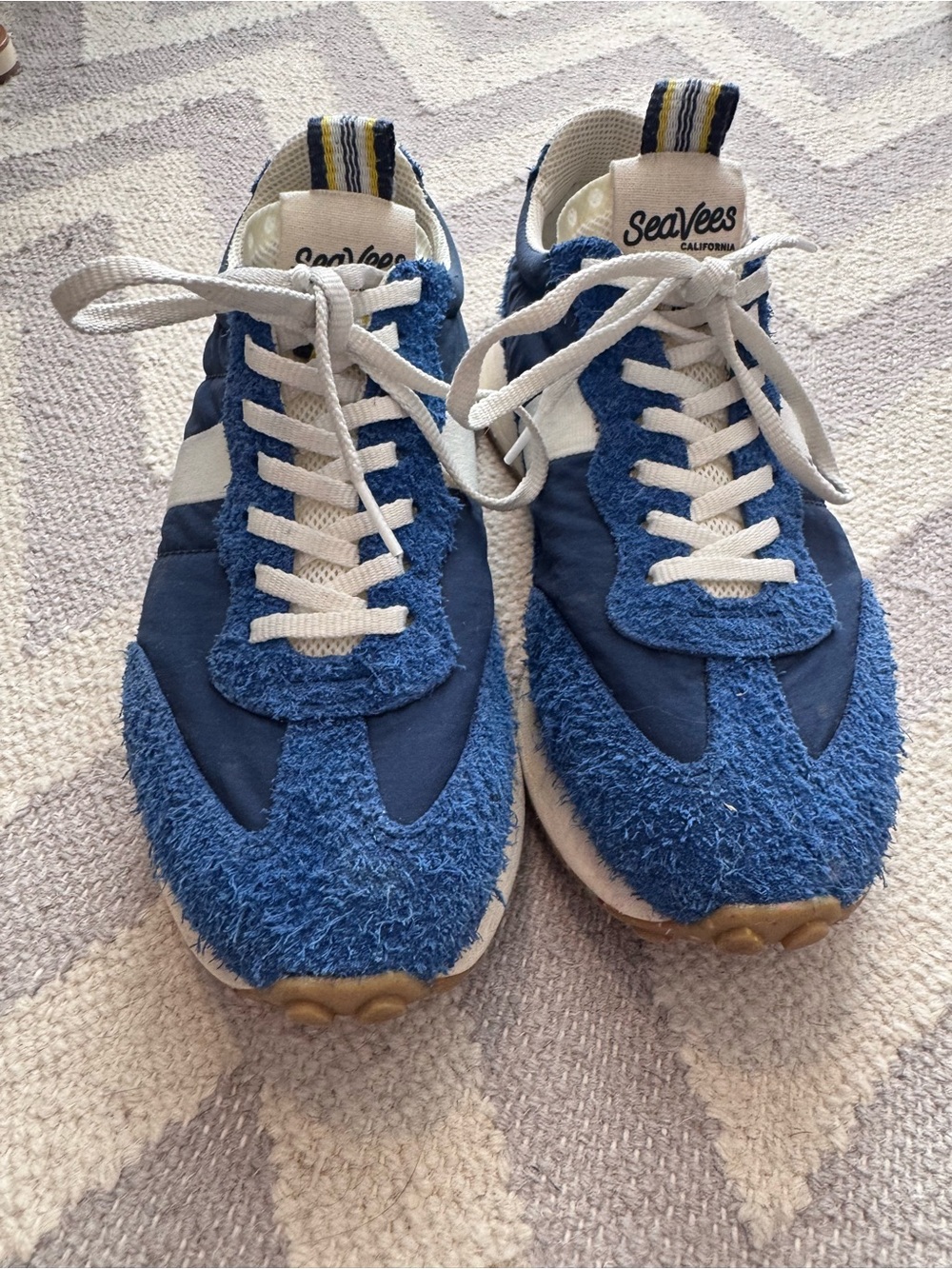SeaVees Blue and White Retro Runner Sneakers